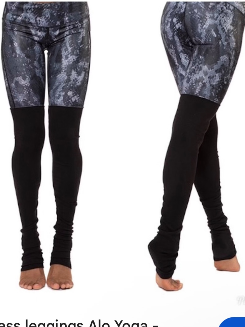 ALO Yoga Goddess Leggings Black Snake Medium Balletcore